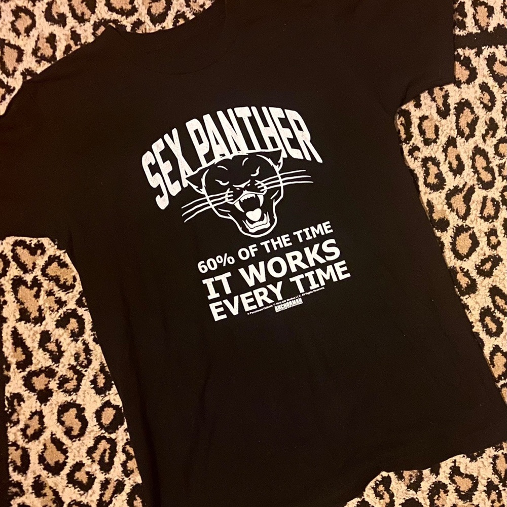 OFFICIAL ANCHORMAN SEX PANTHER SHIRT. Super soft.